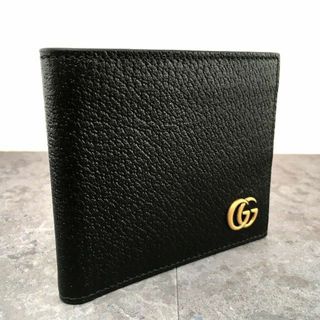 グッチ(Gucci)の未使用品 GUCCI 二つ折り札入れ 42876 黒 199(折り財布)