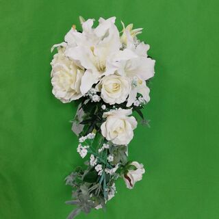 ウェディングブーケ　ブートニア　ブライダル　ウェディング　結婚式　造花　前撮り(ブーケ)