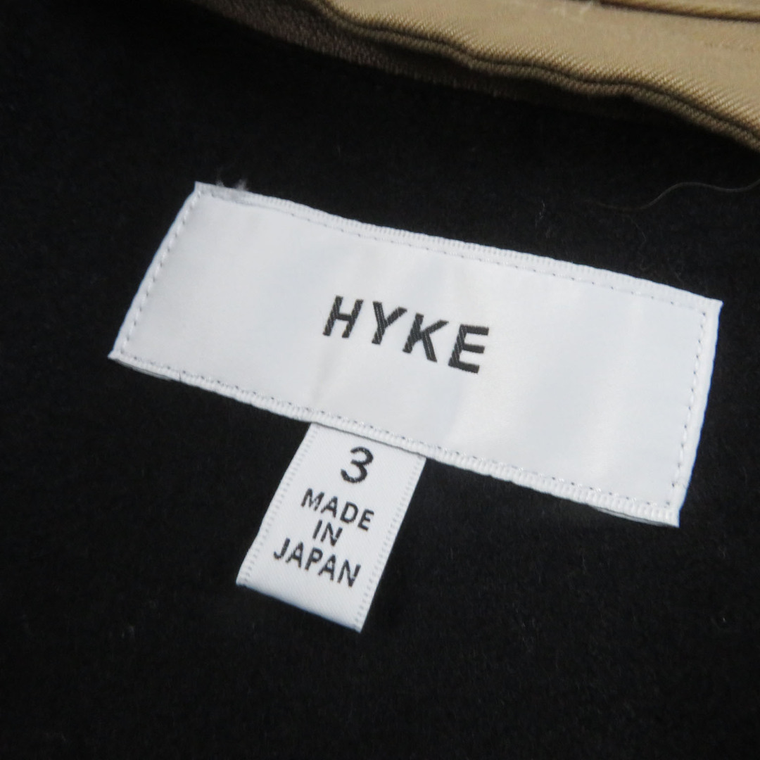 HYKE(ハイク)の美品★HYKE ハイク 204-17005 ロゴボタン・ベルト・ライナー付 ロング丈 トレンチコート ブラウン 3 日本製 正規品 レディース レディースのジャケット/アウター(トレンチコート)の商品写真