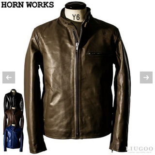 HORN WORKS - Horn Works 本革 シングルライダースジャケット