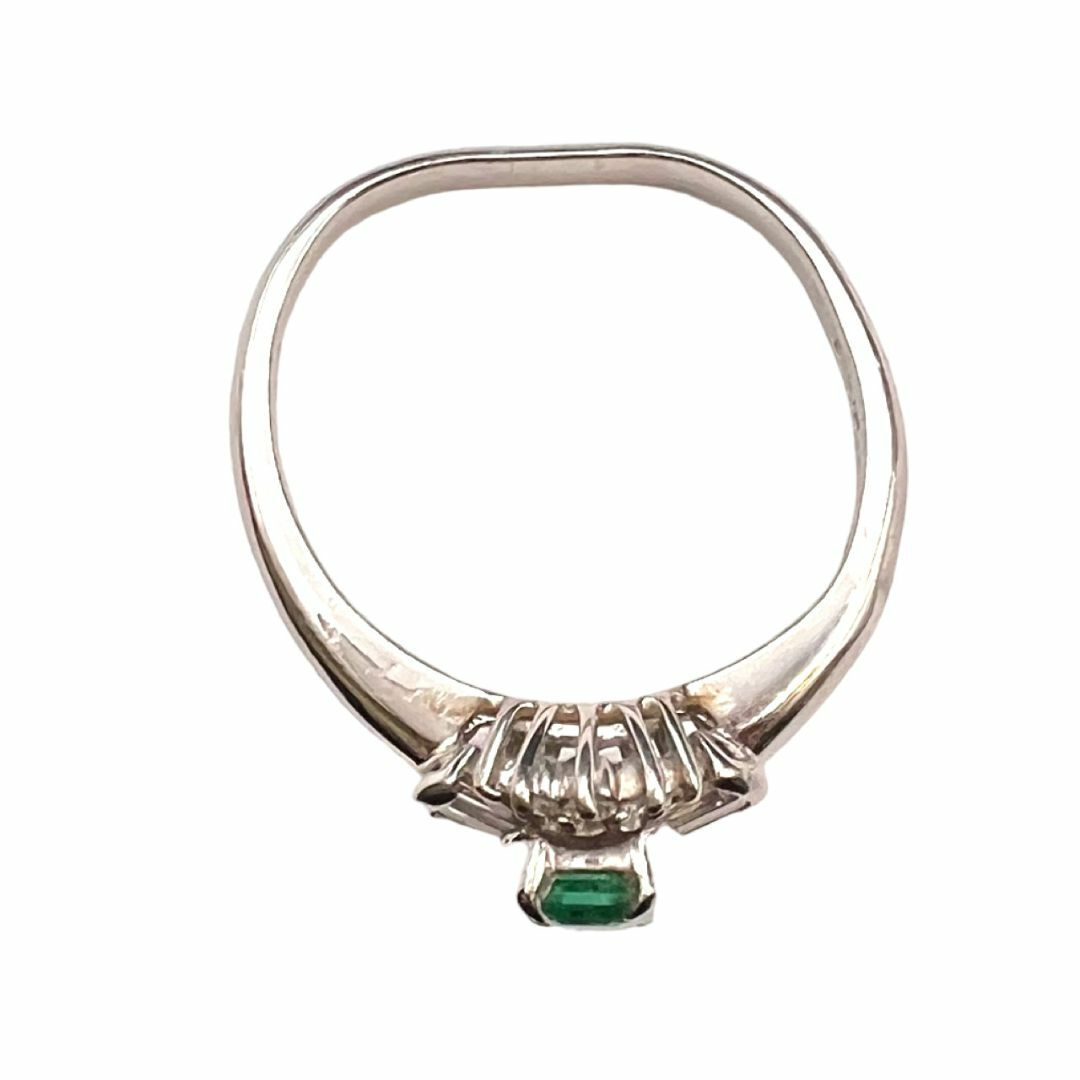 Pt850 エメラルド ダイヤモンド リング レディースのアクセサリー(リング(指輪))の商品写真