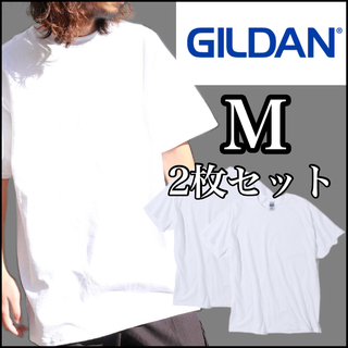 ギルタン(GILDAN)の新品 ギルダン 6oz ウルトラコットン 無地 半袖Tシャツ 白2枚 M(Tシャツ/カットソー(半袖/袖なし))
