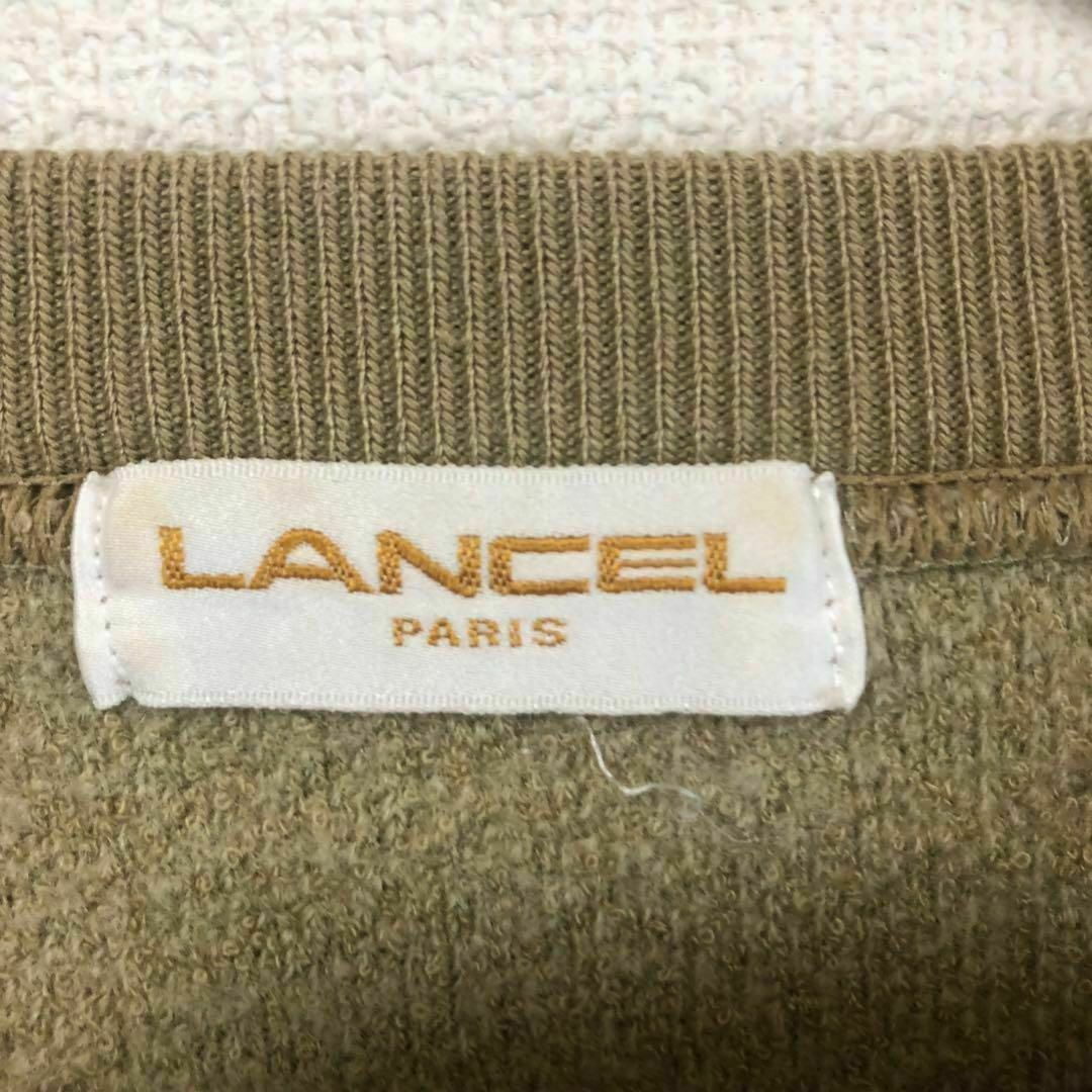 LANCEL(ランセル)のLANCEL ランセル　ニット　古着　レトロ　アシメトリー　ベージュ　M レディースのトップス(ニット/セーター)の商品写真