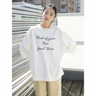 クラフトスタンダードブティック(CRAFT STANDARD BOUTIQUE)の【ホワイト】【ユニセックス】Good Ideas 7分袖TEE/24SS(カットソー(長袖/七分))