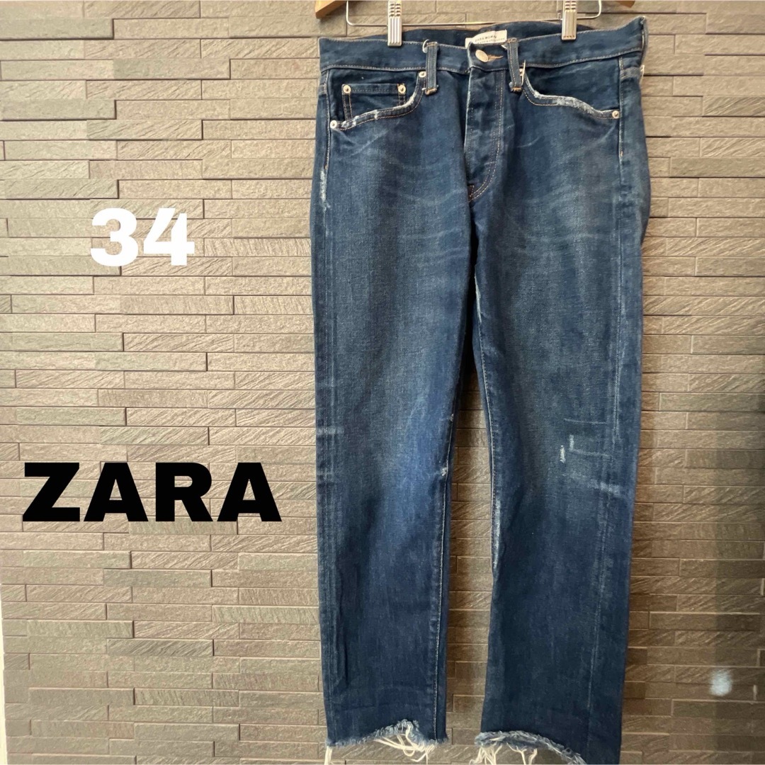 ZARA(ザラ)のザラ ZARA WOMAN ダメージジーンズ デニム ジーパン ボトムス SM  レディースのパンツ(デニム/ジーンズ)の商品写真