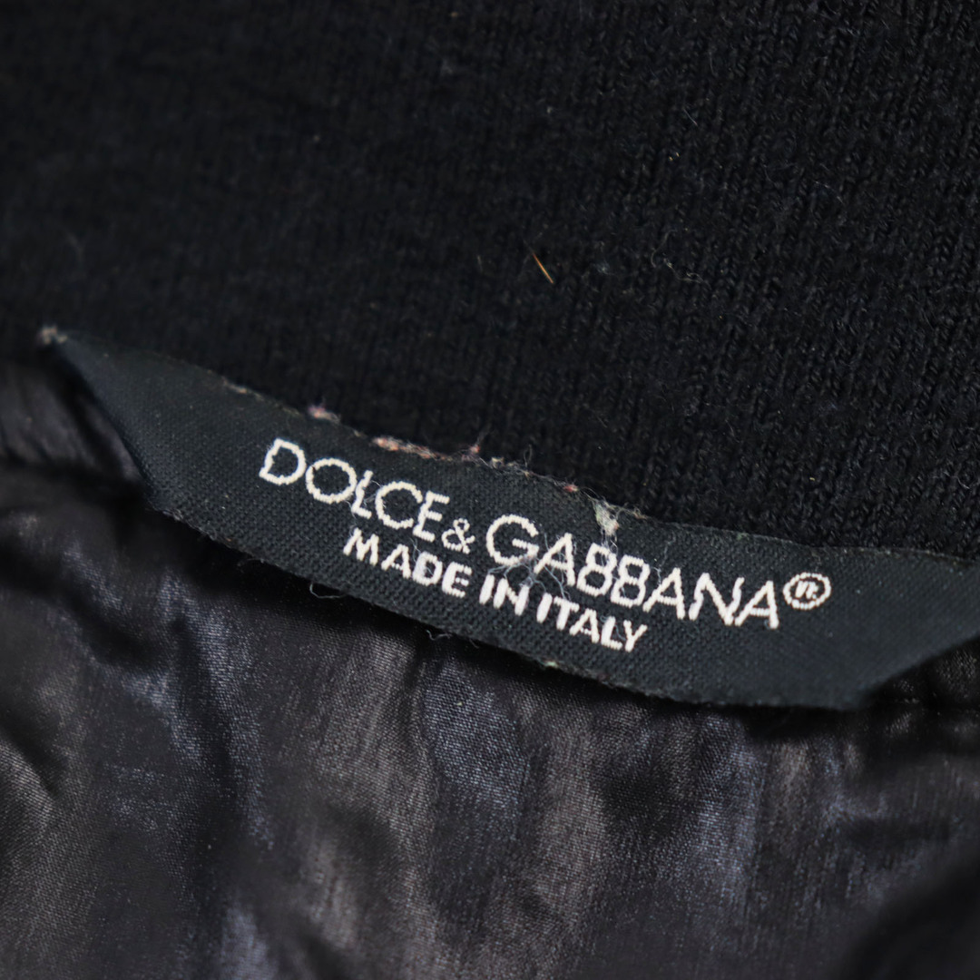 DOLCE&GABBANA(ドルチェアンドガッバーナ)の良品●DOLCE&GABBANA ドルチェ＆ガッバーナ 黒タグ ロゴ金具付き フェザージャケット ブラック 44 イタリア製 正規品 メンズおすすめ◎ メンズのジャケット/アウター(ダウンジャケット)の商品写真