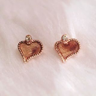 【SALE】プチピアス ／ ハート ヒョウ柄(ピアス)