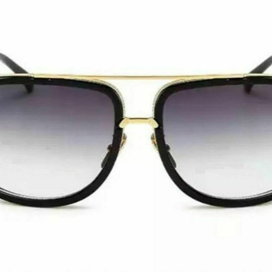 645 スクエア サングラス UV400 ゴールド フレーム 男女兼用 韓国 メンズのファッション小物(サングラス/メガネ)の商品写真