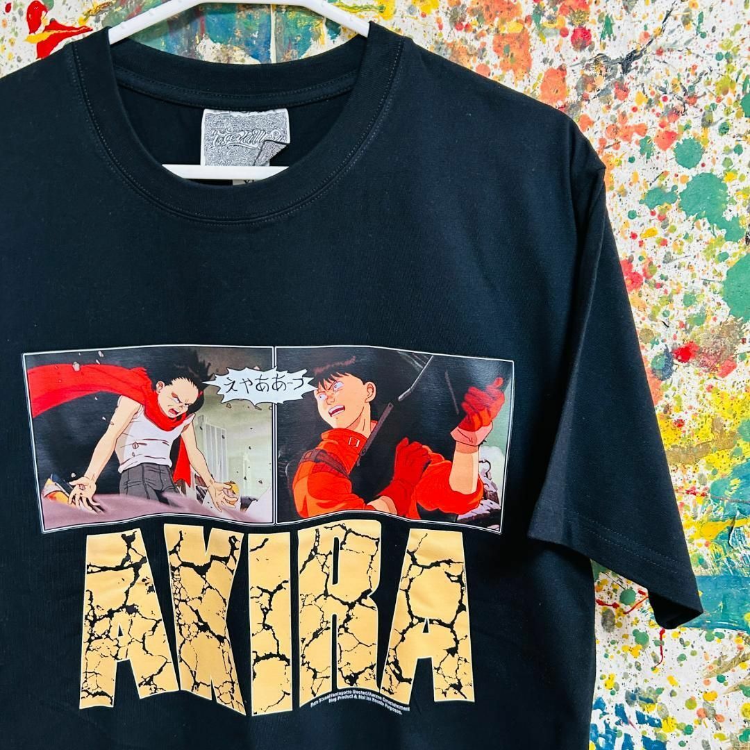 AKIRA レトロ リプリント Tシャツ 半袖 メンズ 新品 個性的 黒 メンズのトップス(Tシャツ/カットソー(半袖/袖なし))の商品写真