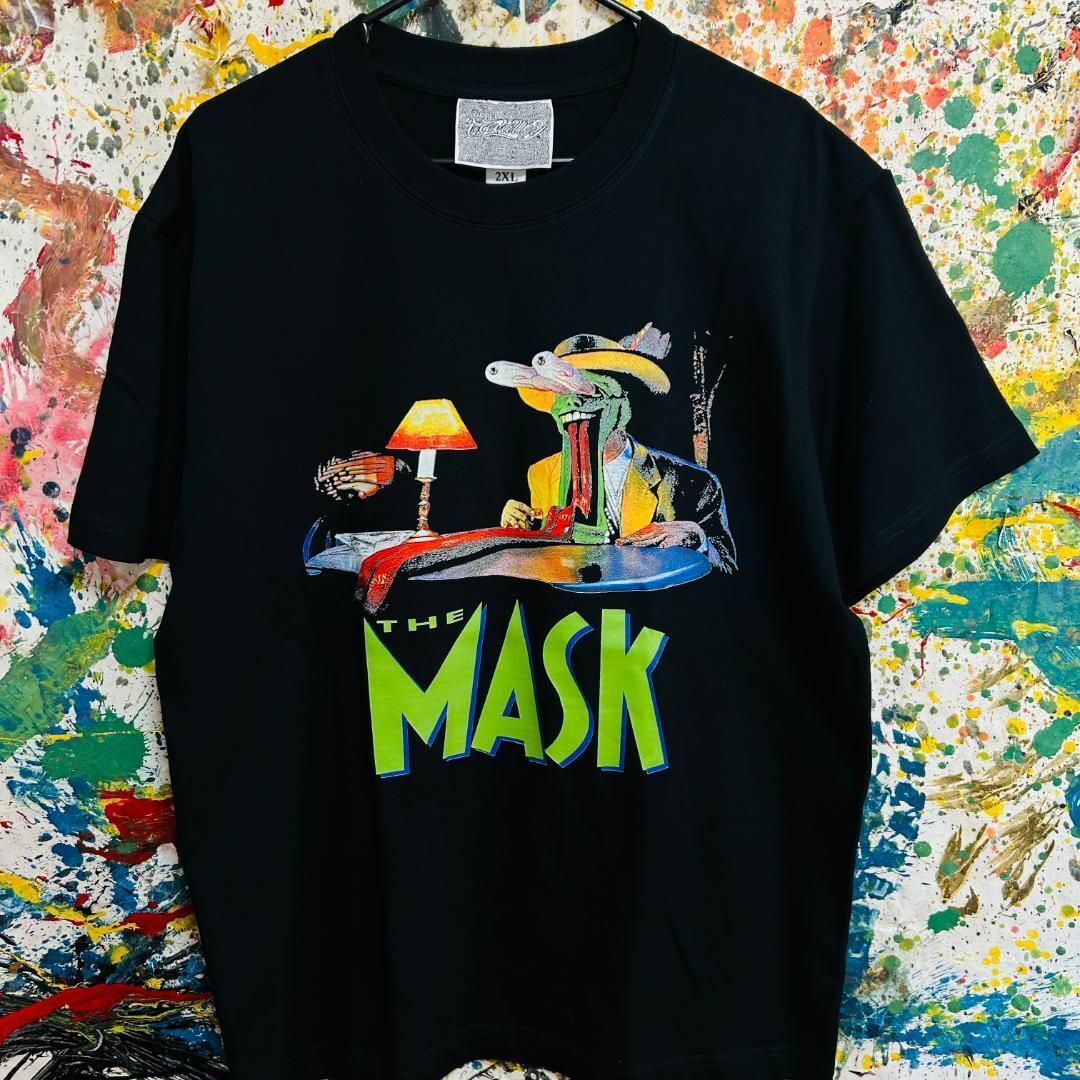 MASK レトロ リプリント Tシャツ 半袖 メンズ 新品 個性的 黒 メンズのトップス(Tシャツ/カットソー(半袖/袖なし))の商品写真