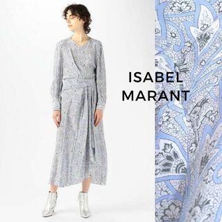 イザベルマラン(Isabel Marant)の750*新品 イザベルマラン シルク100％ ペイズリー柄 ワンピース(ロングワンピース/マキシワンピース)