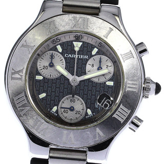 カルティエ(Cartier)のカルティエ CARTIER W10125U2 クロノスカフ デイト クォーツ メンズ _804868(腕時計(アナログ))