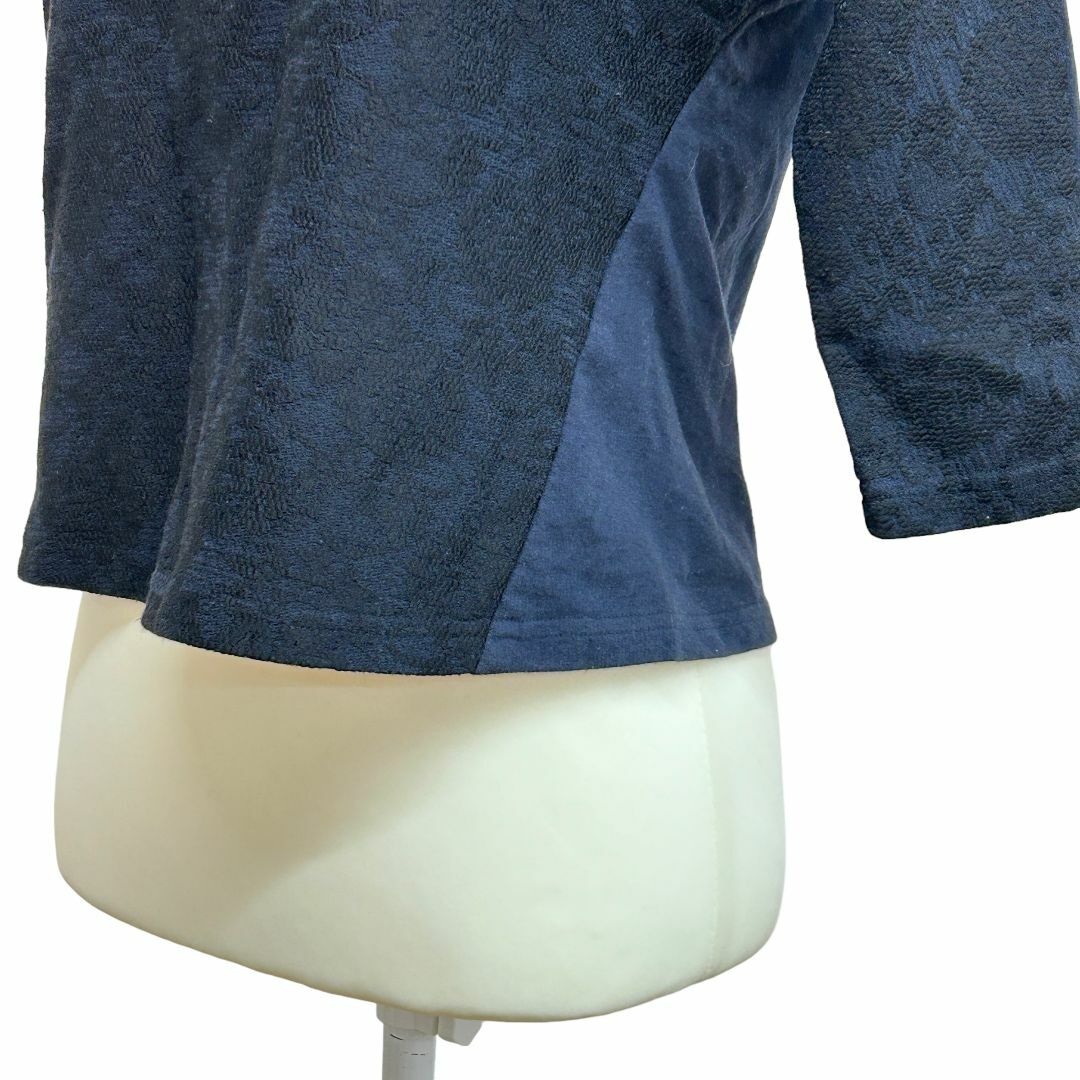 Rose Tiara(ローズティアラ)のRose Tiara ローズティアラ トップス Tシャツ カットソー 七分袖 レディースのトップス(Tシャツ(半袖/袖なし))の商品写真