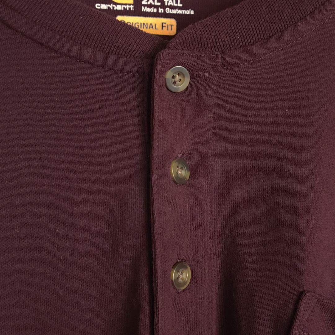 carhartt(カーハート)の2XL TALLサイズ/カーハート ヘンリーネック 長袖 Tシャツ メンズのトップス(Tシャツ/カットソー(七分/長袖))の商品写真