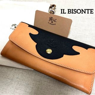 イルビゾンテ(IL BISONTE)のイルビゾンテ　ロングウォレット　シティ ウエスタン　ヌメ×ブラック(財布)