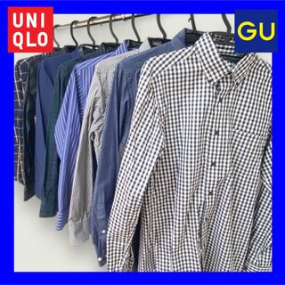 ユニクロ(UNIQLO)の【お得】ユニクロ/GU 長袖シャツ　8枚　まとめ　セット　Sサイズ(シャツ)