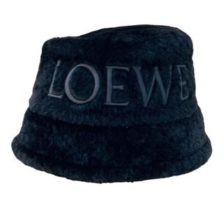 ロエベ(LOEWE)の　ロエベ LOEWE シアリングエンブロイダリーロゴハット 23AW　サイズ59 K820HB1X70 ブラック 素材に関しては画像参照 メンズ その他ファッション雑貨(その他)