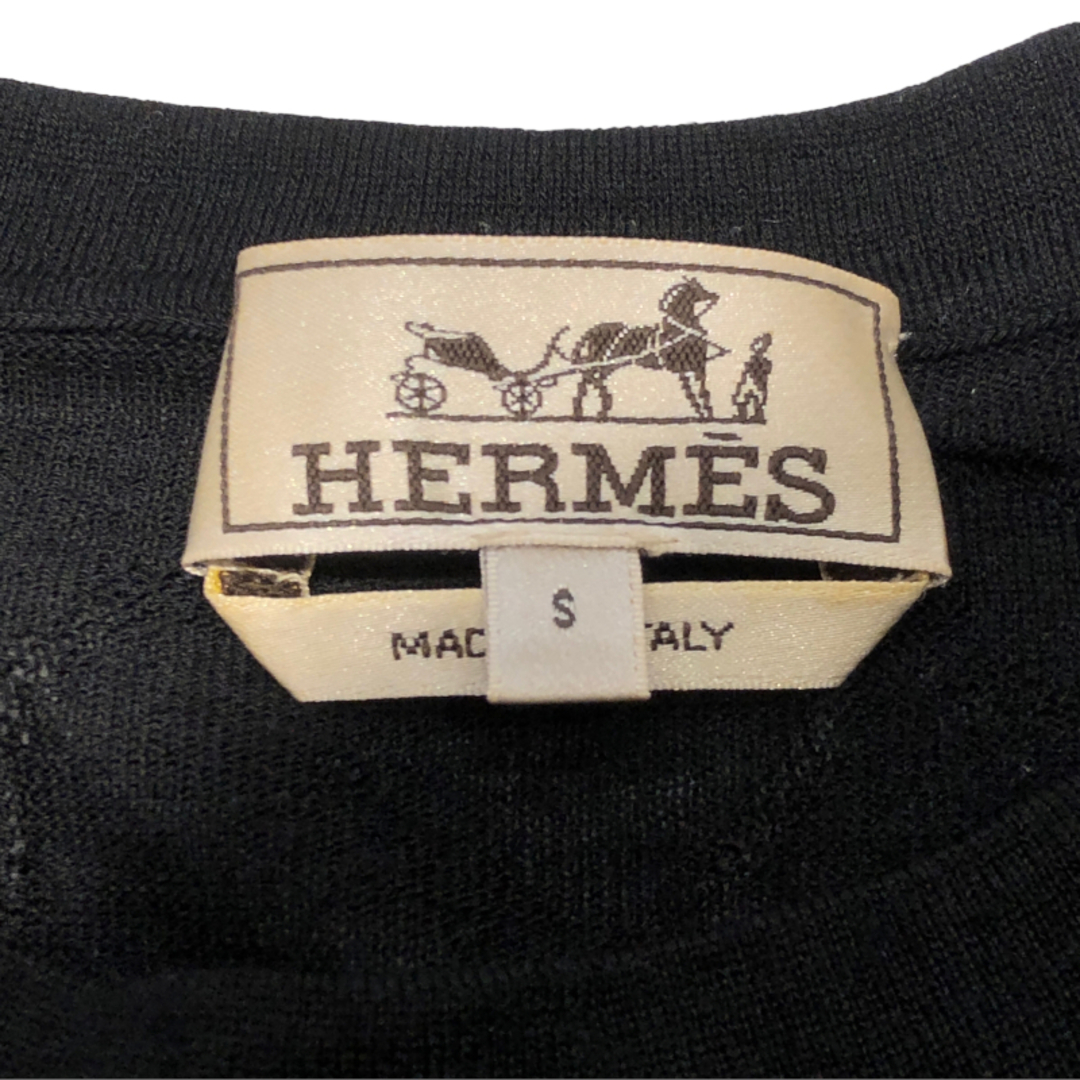 Hermes(エルメス)の　エルメス HERMES フラワージャガードニットセーター ブラック S メンズ ニット メンズのトップス(ニット/セーター)の商品写真