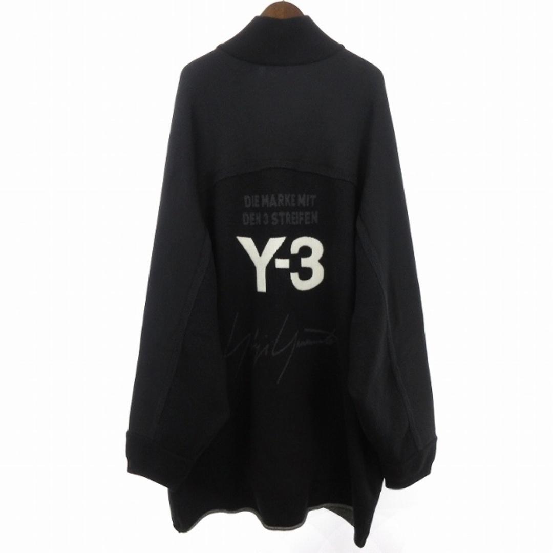 Y-3(ワイスリー)のワイスリー ニットジャケット ジップアップ オーバーサイズ 黒 L ■SM1 メンズのトップス(ニット/セーター)の商品写真