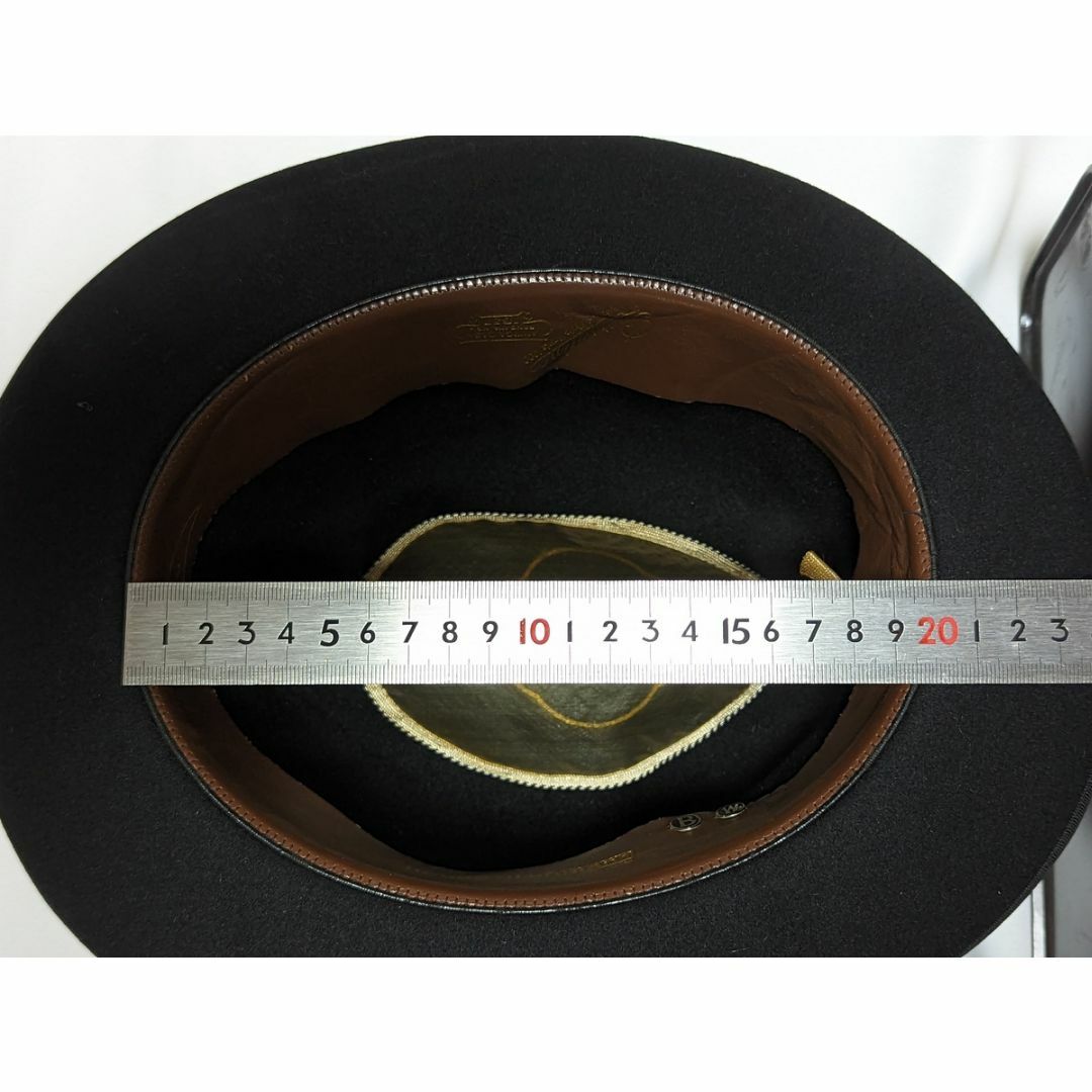 Sサイズ ボルサリーノ 50sヴィンテージ ホンブルグハット ブラック メンズの帽子(ハット)の商品写真