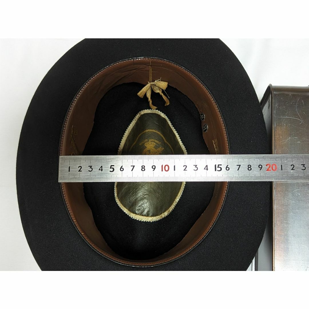 Sサイズ ボルサリーノ 50sヴィンテージ ホンブルグハット ブラック メンズの帽子(ハット)の商品写真