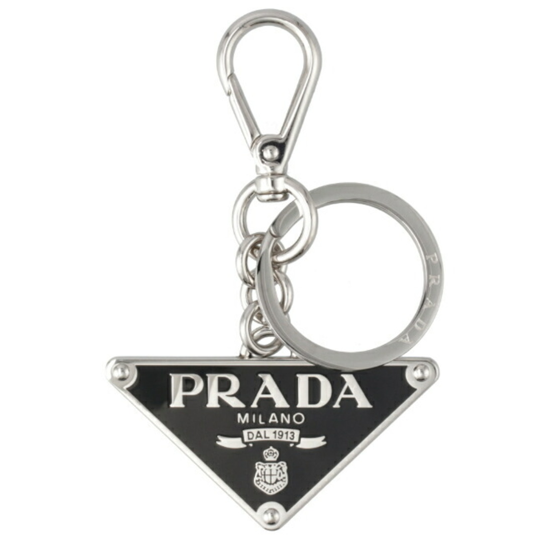 PRADA(プラダ)のプラダ PRADA キーリング メンズ メタル キーホルダー  2PS057 66A 002 メンズのファッション小物(キーホルダー)の商品写真