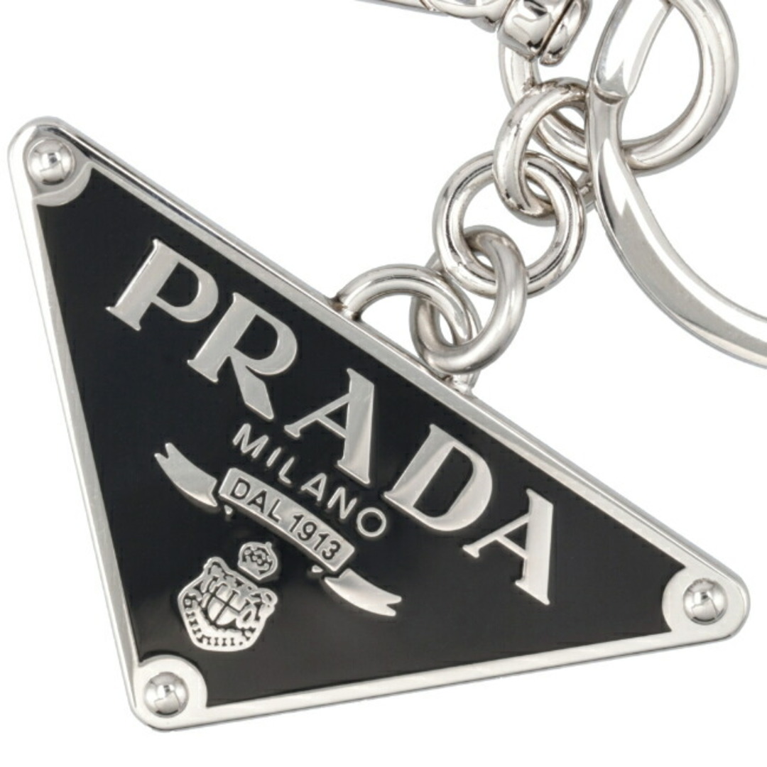 PRADA(プラダ)のプラダ PRADA キーリング メンズ メタル キーホルダー  2PS057 66A 002 メンズのファッション小物(キーホルダー)の商品写真