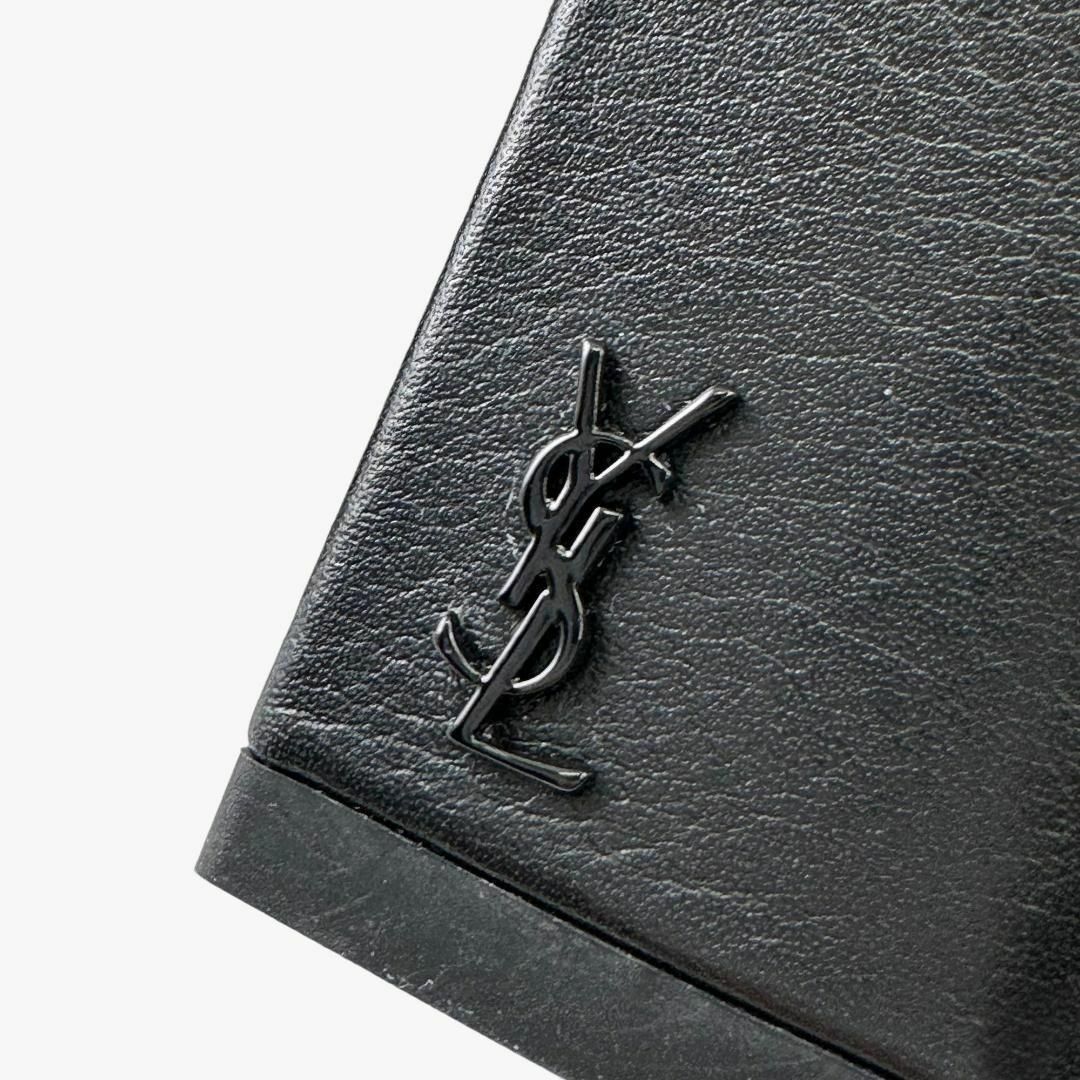 Saint Laurent(サンローラン)の◎未使用級◎サンローラン ブーツ ブーティ レースアップ 黒 ブラック ロゴ金具 レディースの靴/シューズ(ブーツ)の商品写真