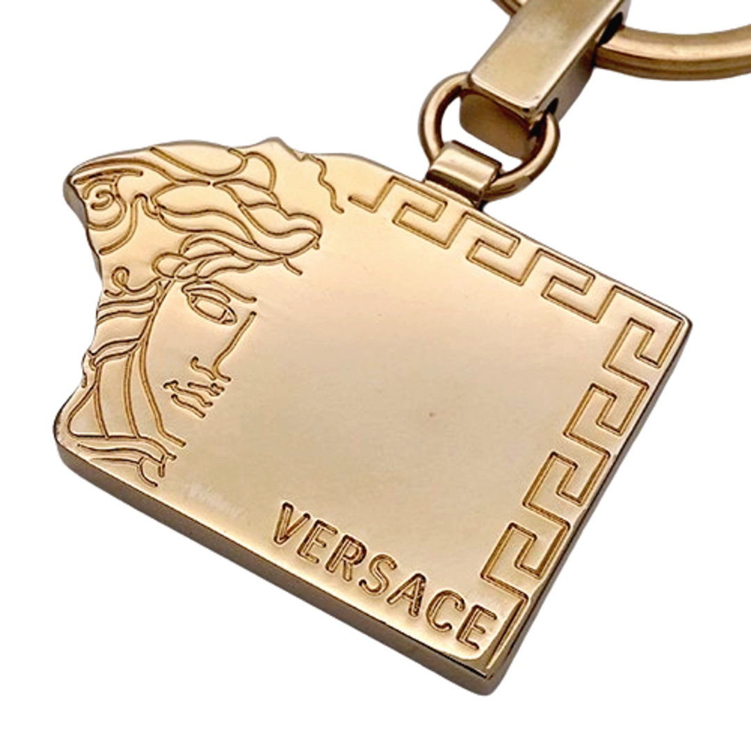 VERSACE(ヴェルサーチ)のヴェルサーチェ VERSACE キーリング レディース メンズ ブランド キーホルダー チャーム メデューサ ゴールド 金 おしゃれ かっこいい 【中古】 メンズのファッション小物(キーホルダー)の商品写真