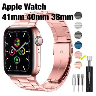 AppleWatch バンド 41mm 40mm 38mm ステンレス ピンク(その他)