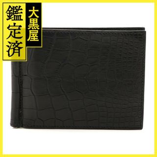 Hermes - エルメス　マネークリップ　ポーカー　ブラック　クロコダイルマット【472】ＡＨ