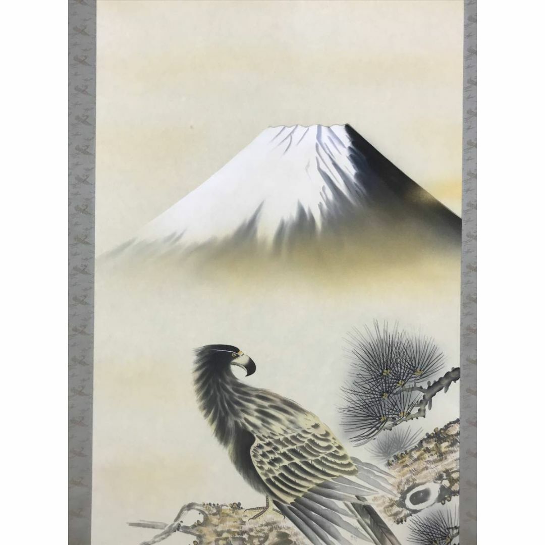真作/春秋/一富士二鷹三茄子/松鷹図/正月/縁起物掛軸/掛軸☆宝船 真作/春秋/一富士二鷹三茄子/松鷹図/正月/縁起物掛軸/掛軸☆宝船