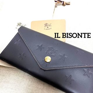 IL BISONTE - イルビゾンテ　ロングウォレット　エンボスドレザー　アイアン　型押し　星　スター