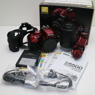 ニコン(Nikon)の超美品 D5500 18-55 VR II レンズキット レッド  M666(デジタル一眼)