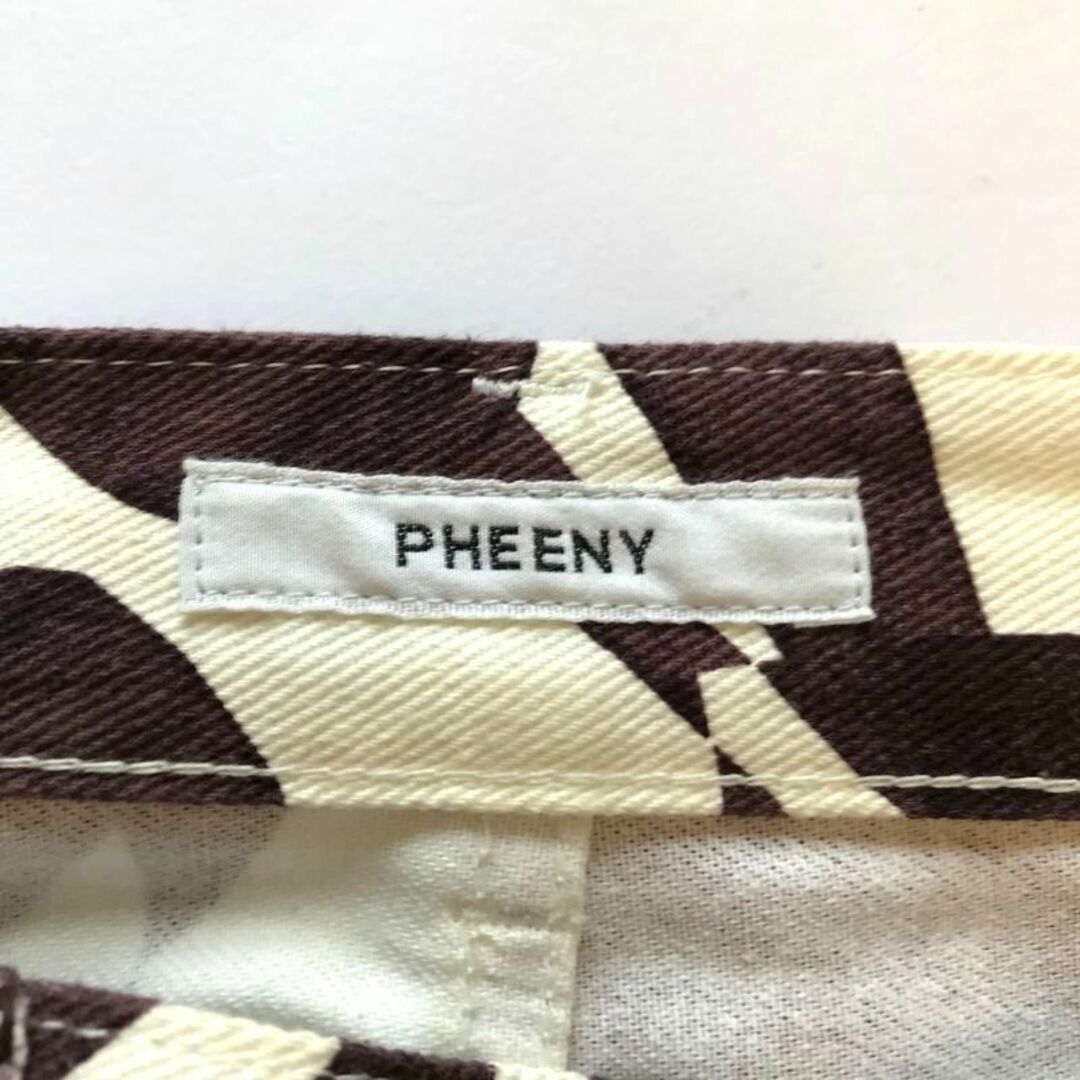PHEENY(フィーニー)のPHEENY フィーニー リーフ柄 手捺染 ハイウエスト ワイド パンツ 1 メンズのパンツ(デニム/ジーンズ)の商品写真