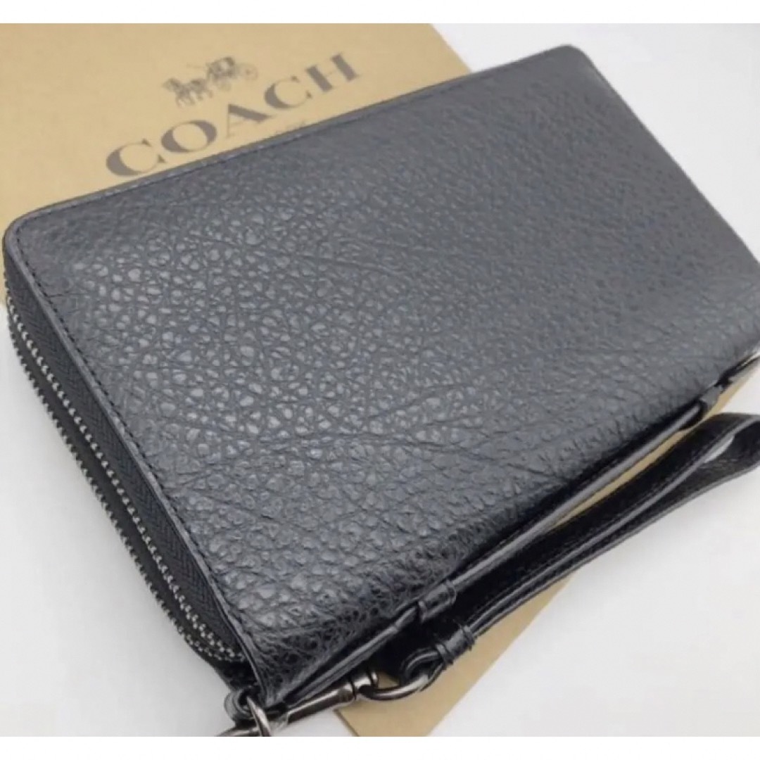 COACH(コーチ)の【COACH☆新品】大人気！再入荷！ダブルジップ！ブラック！レザー！長財布！ メンズのファッション小物(長財布)の商品写真