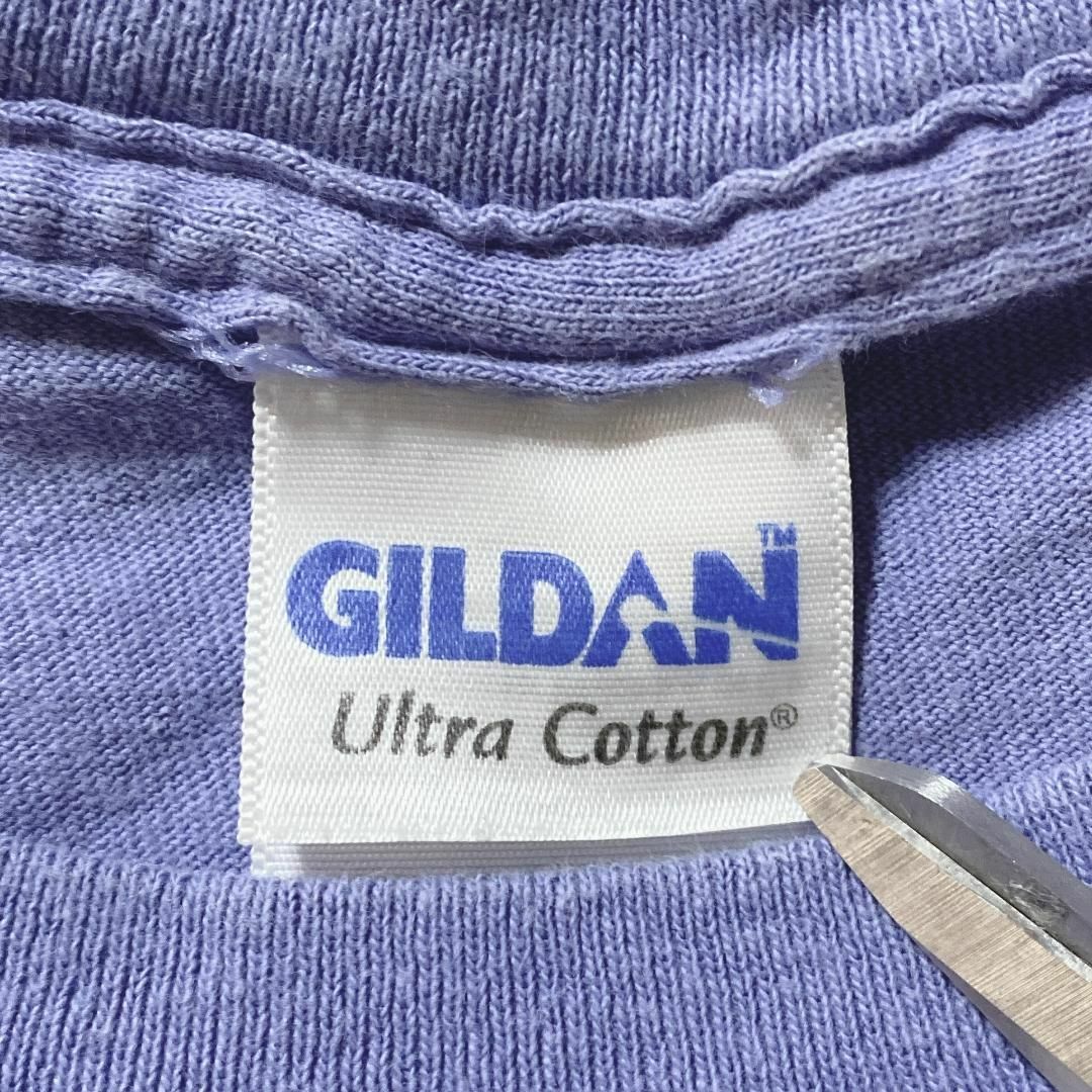 GILDAN(ギルタン)のGILDAN 半袖Tシャツ 女性 裁縫 スローガン パープル US古着ax6 メンズのトップス(Tシャツ/カットソー(半袖/袖なし))の商品写真