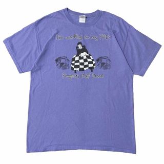 ギルタン(GILDAN)のGILDAN 半袖Tシャツ 女性 裁縫 スローガン パープル US古着ax6(Tシャツ/カットソー(半袖/袖なし))