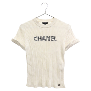 CHANEL シャネル ココボタン P70 コットン 半袖ニットTシャツ P70827K10079 ホワイト レディース
