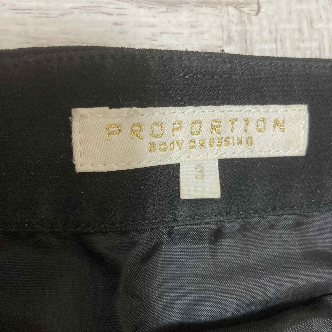PROPORTION BODY DRESSING(プロポーションボディドレッシング)のPROPORTION BODY DRESSING 黒スカート3 レディースのスカート(ミニスカート)の商品写真