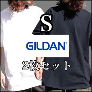 ギルタン(GILDAN)の新品 ギルダン 6oz ウルトラコットン 無地 半袖Tシャツ 白黒2枚 S(Tシャツ/カットソー(半袖/袖なし))