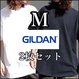 ギルタン(GILDAN)の新品 ギルダン 6oz ウルトラコットン 無地 半袖Tシャツ 白黒2枚 M(Tシャツ/カットソー(半袖/袖なし))