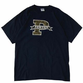 GILDAN 半袖Tシャツ PAWPAW 植物 ロゴ刺繍 US古着 ax8