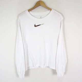 ナイキ NIKE Tシャツ ラバー アニマル ロゴ クロップド 長袖 XL 白