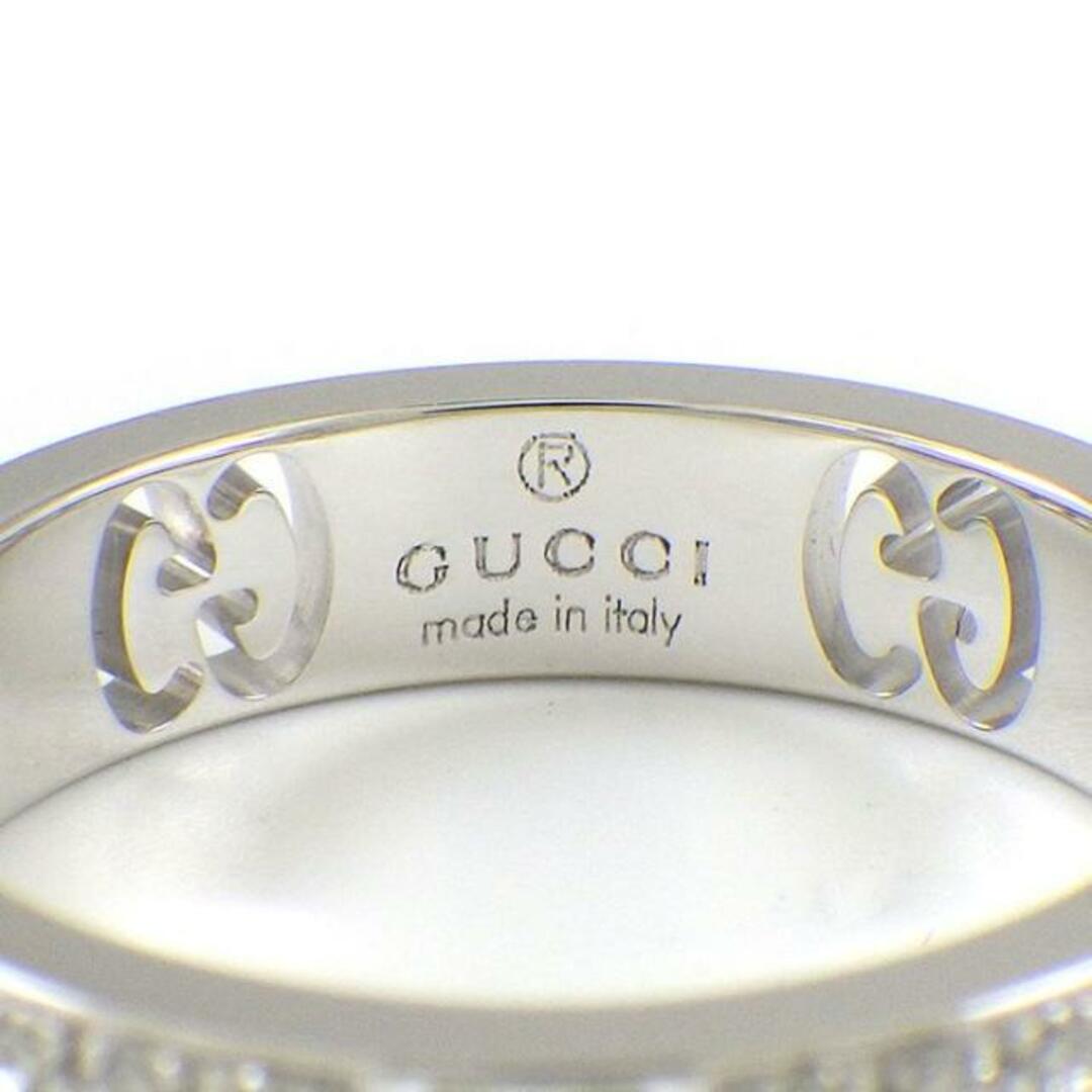 Gucci(グッチ)のグッチ GUCCI リング アイコン スターダスト GG ロゴ パヴェ ダイヤモンド K18WG 8.5号 / #9 【中古】 レディースのアクセサリー(リング(指輪))の商品写真