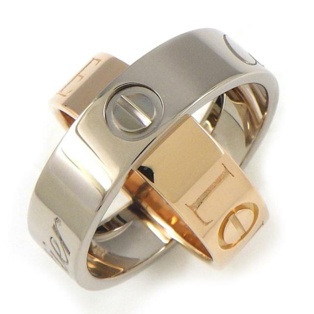 Cartier(カルティエ)のカルティエ Cartier リング ラブ シークレット ロゴ K18WG K18PG 11号 / #51 【中古】 レディースのアクセサリー(リング(指輪))の商品写真