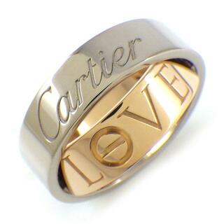 カルティエ(Cartier)のカルティエ Cartier リング ラブ シークレット ロゴ K18WG K18PG 11号 / #51 【中古】(リング(指輪))