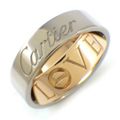 カルティエ Cartier リング ラブ シークレット ロゴ K18WG K18