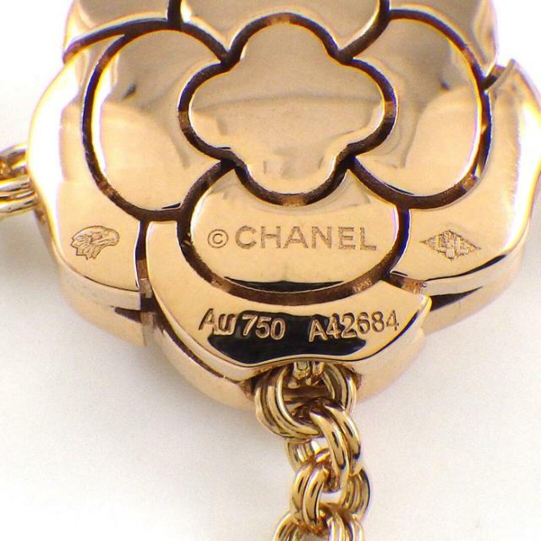 CHANEL(シャネル)のシャネル CHANEL ブレスレット カメリア J11875 スイング ドロップ フラワー 1ポイント ダイヤモンド 0.13ct K18PG 【箱・保付き】 【中古】 レディースのアクセサリー(ブレスレット/バングル)の商品写真