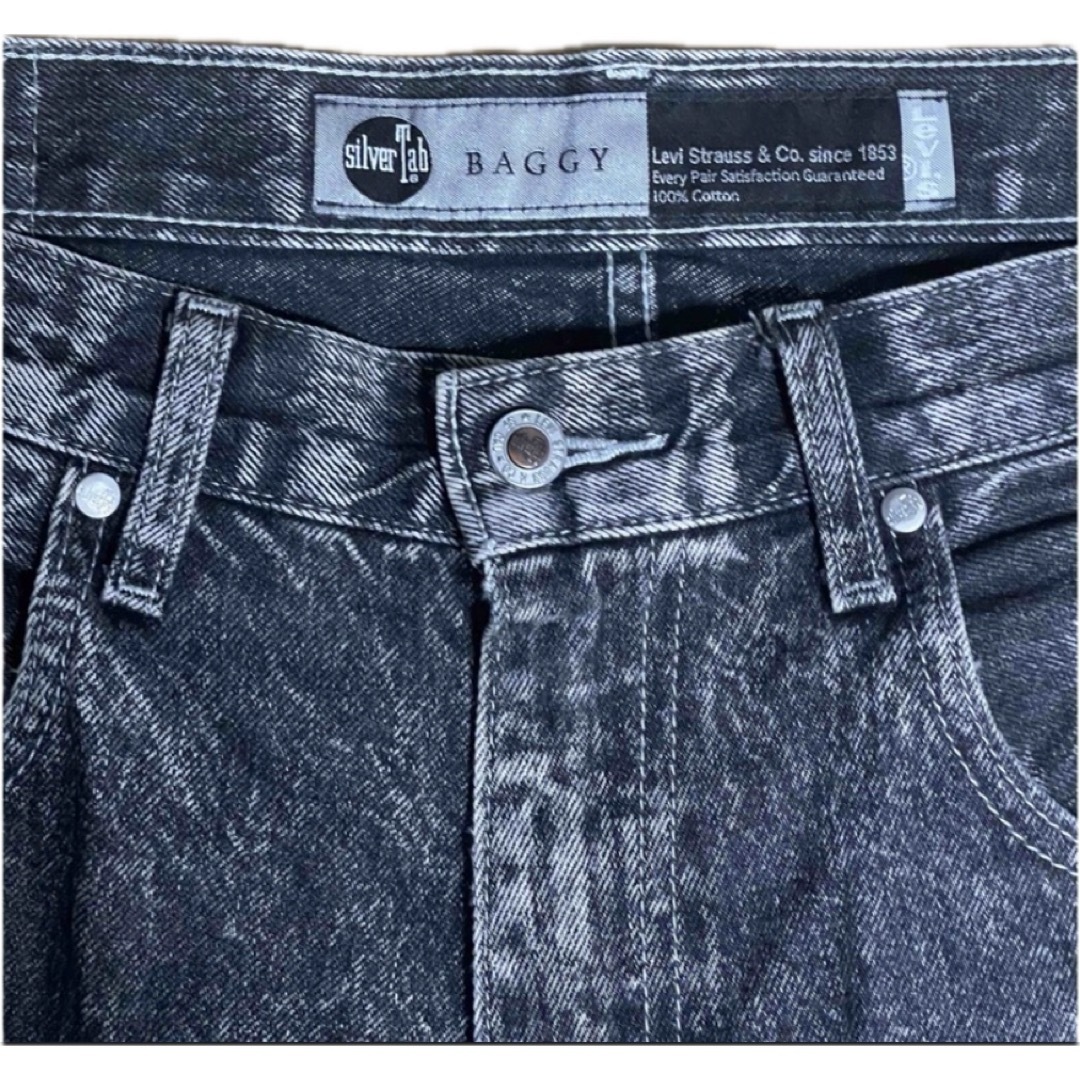 SILVER TAB（Levi's）(シルバータブ)のbuggyシルバータブ　ブラックケミカル　W30L30 メンズのパンツ(デニム/ジーンズ)の商品写真